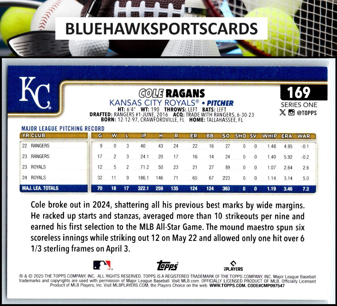 2025 Topps #169 Cole Ragans