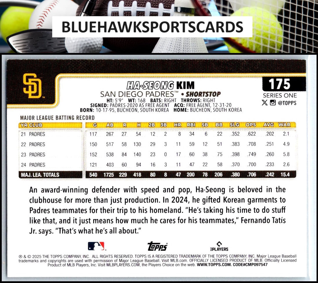2025 Topps #175 Ha-Seong Kim