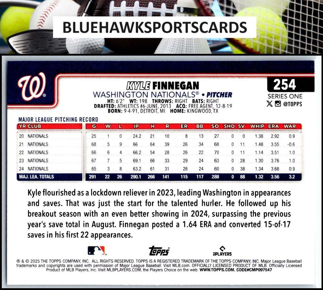 2025 Topps #254 Kyle Finnegan