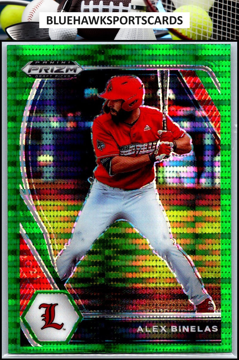 2021 Panini Prizm Draft Picks #PDP86 Alex Binelas Hyper Green & Yellow Prizm
