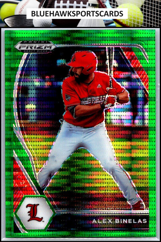 2021 Panini Prizm Draft Picks #PDP86 Alex Binelas Hyper Green & Yellow Prizm