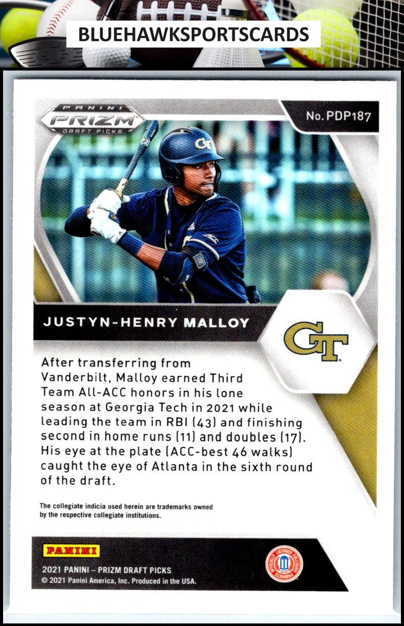 2021 Panini Prizm Draft Picks #PDP187 Justyn-Henry Malloy