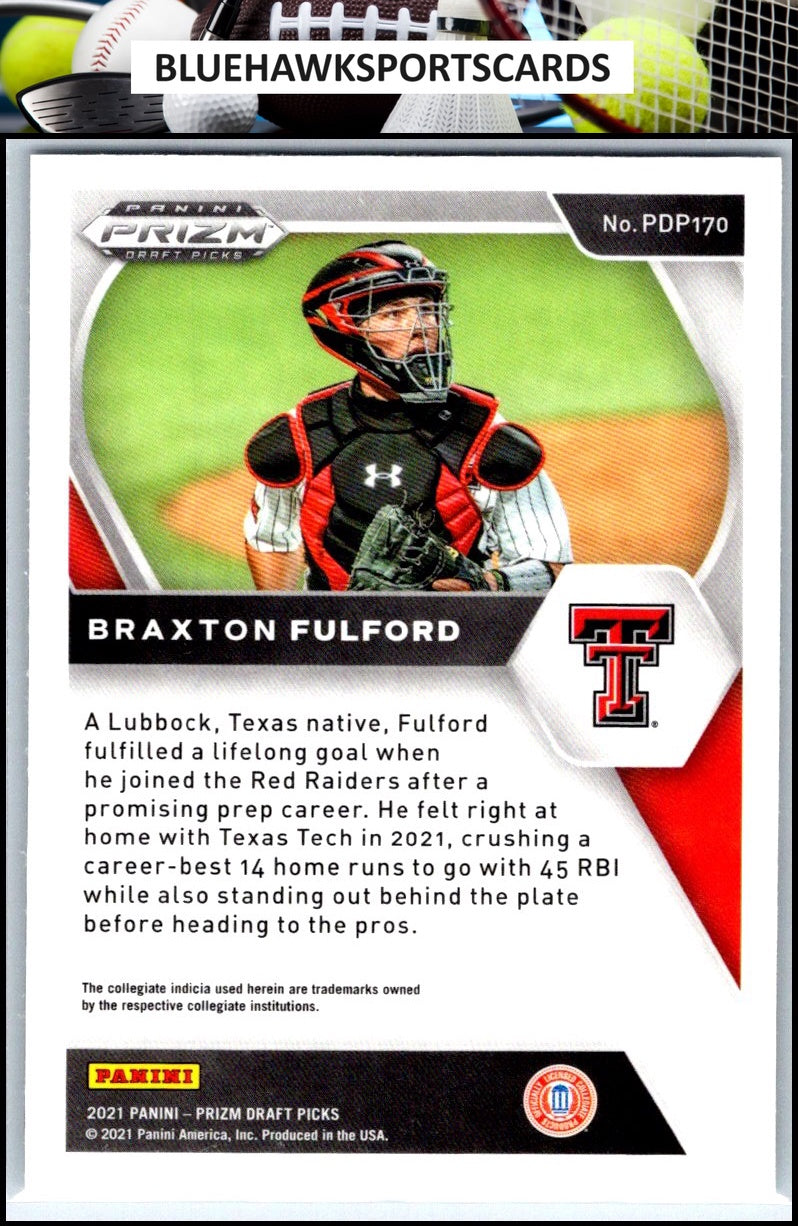 2021 Panini Prizm Draft Picks #PDP170 Braxton Fulford