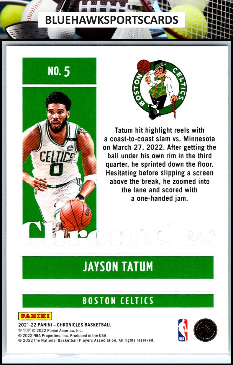 2021-22 Panini Chronicles #5 Jayson Tatum
