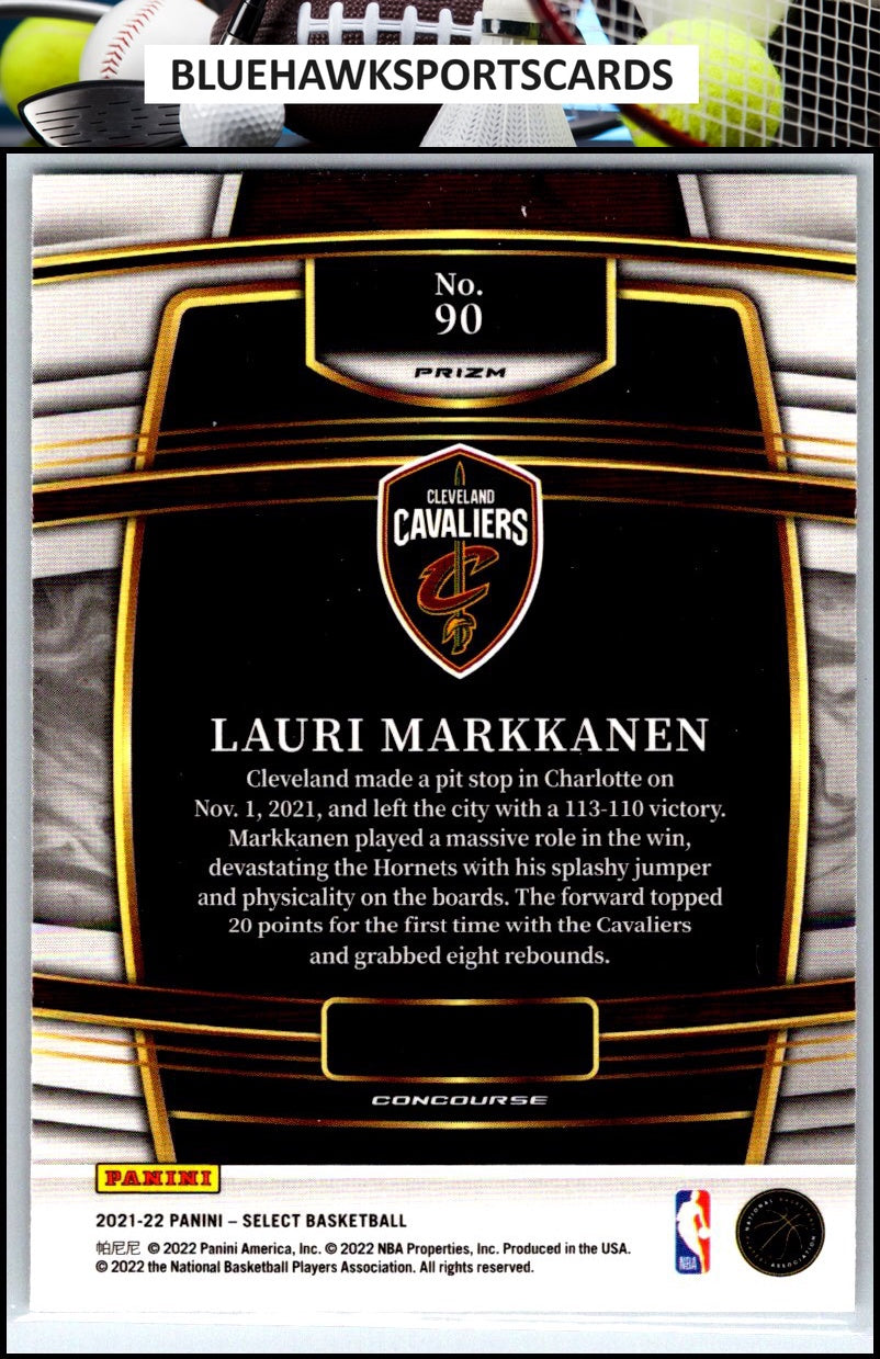 2021-22 Panini Select #90 Lauri Markkanen Green White Purple Prizms