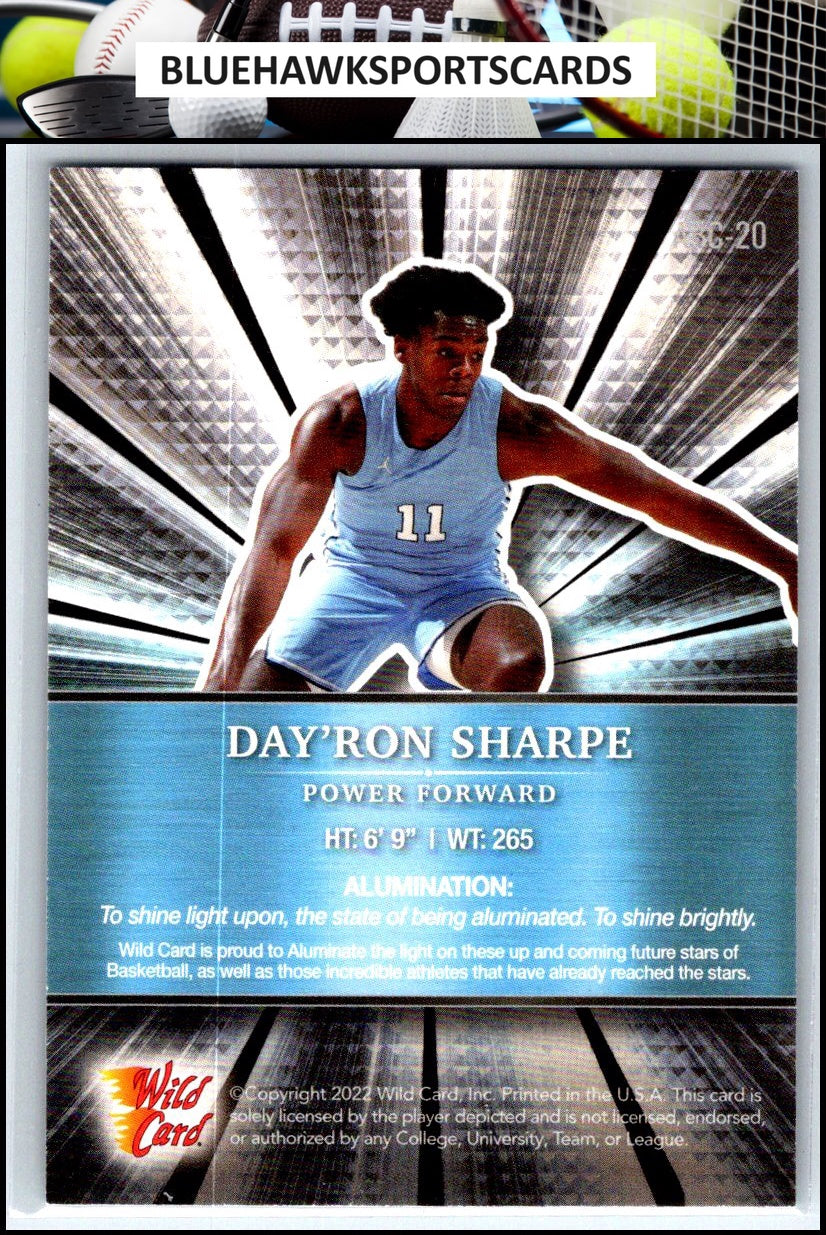 2021-22 Wild Card Alumination #ABC-20 Day'Ron Sharpe