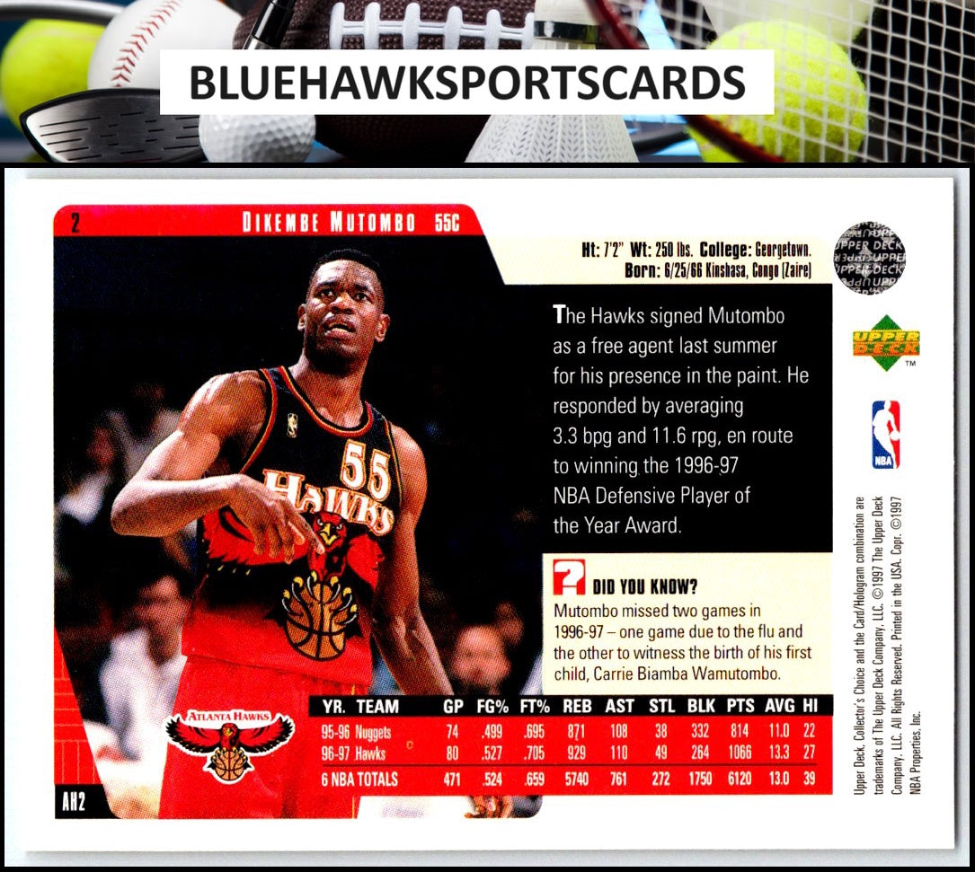 1997-98 Collector's Choice #2 Dikembe Mutombo