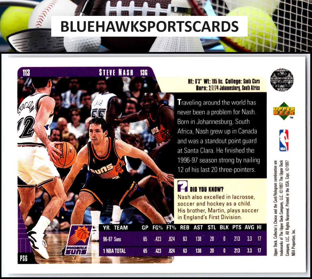 1997-98 Collector's Choice #113 Steve Nash