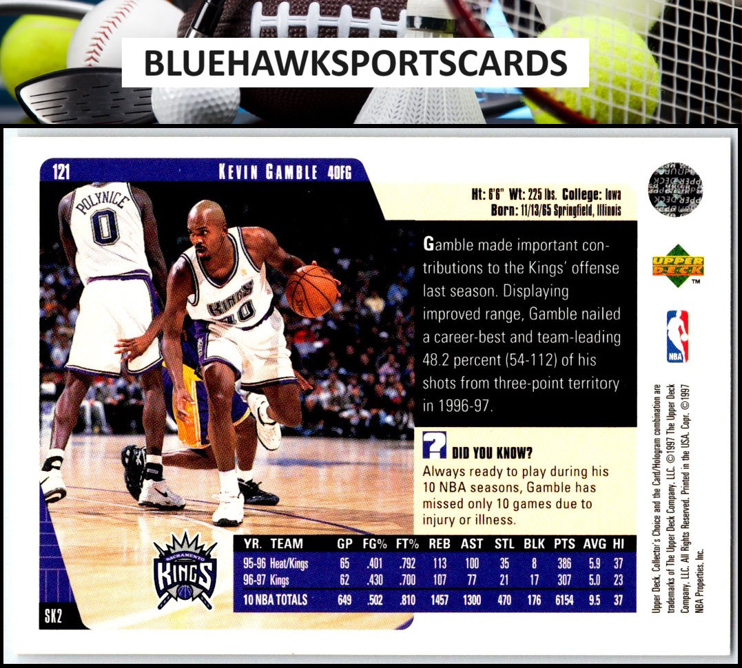 1997-98 Collector's Choice #121 Kevin Gamble
