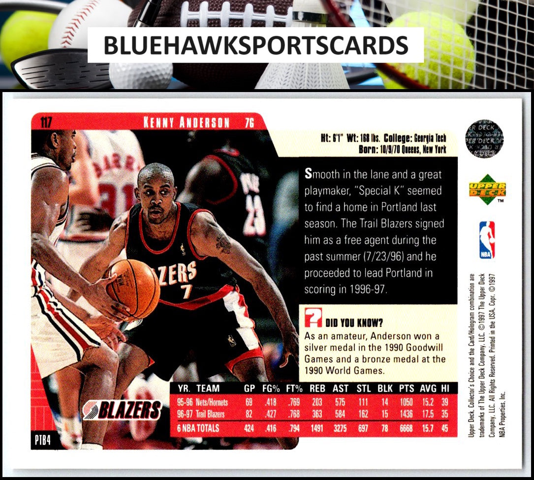 1997-98 Collector's Choice #117 Kenny Anderson