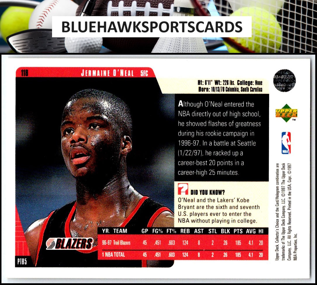 1997-98 Collector's Choice #118 Jermaine O'Neal