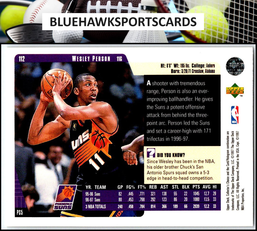 1997-98 Collector's Choice #112 Wesley Person
