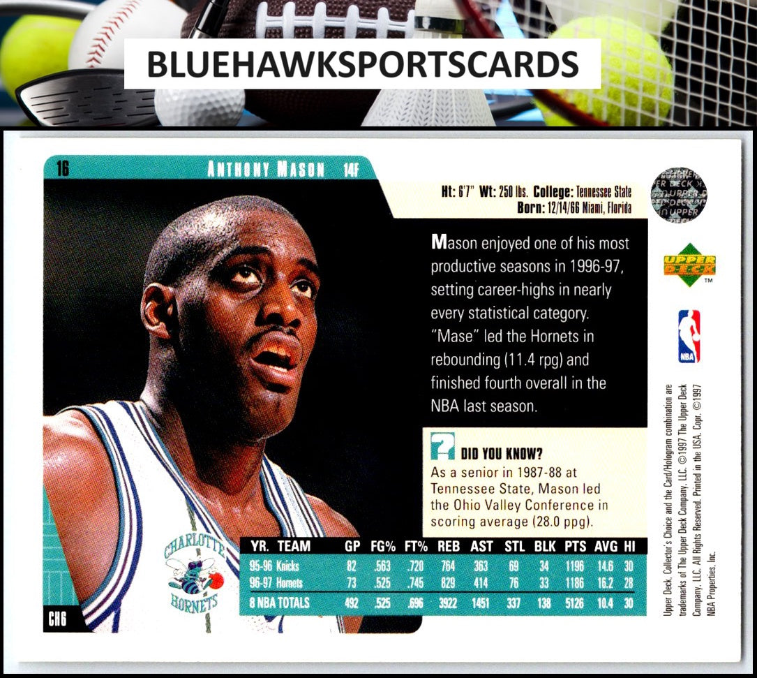 1997-98 Collector's Choice #16 Anthony Mason