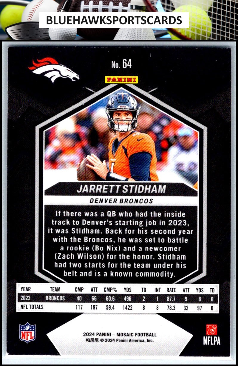 2024 Panini Mosaic #64 Jarrett Stidham