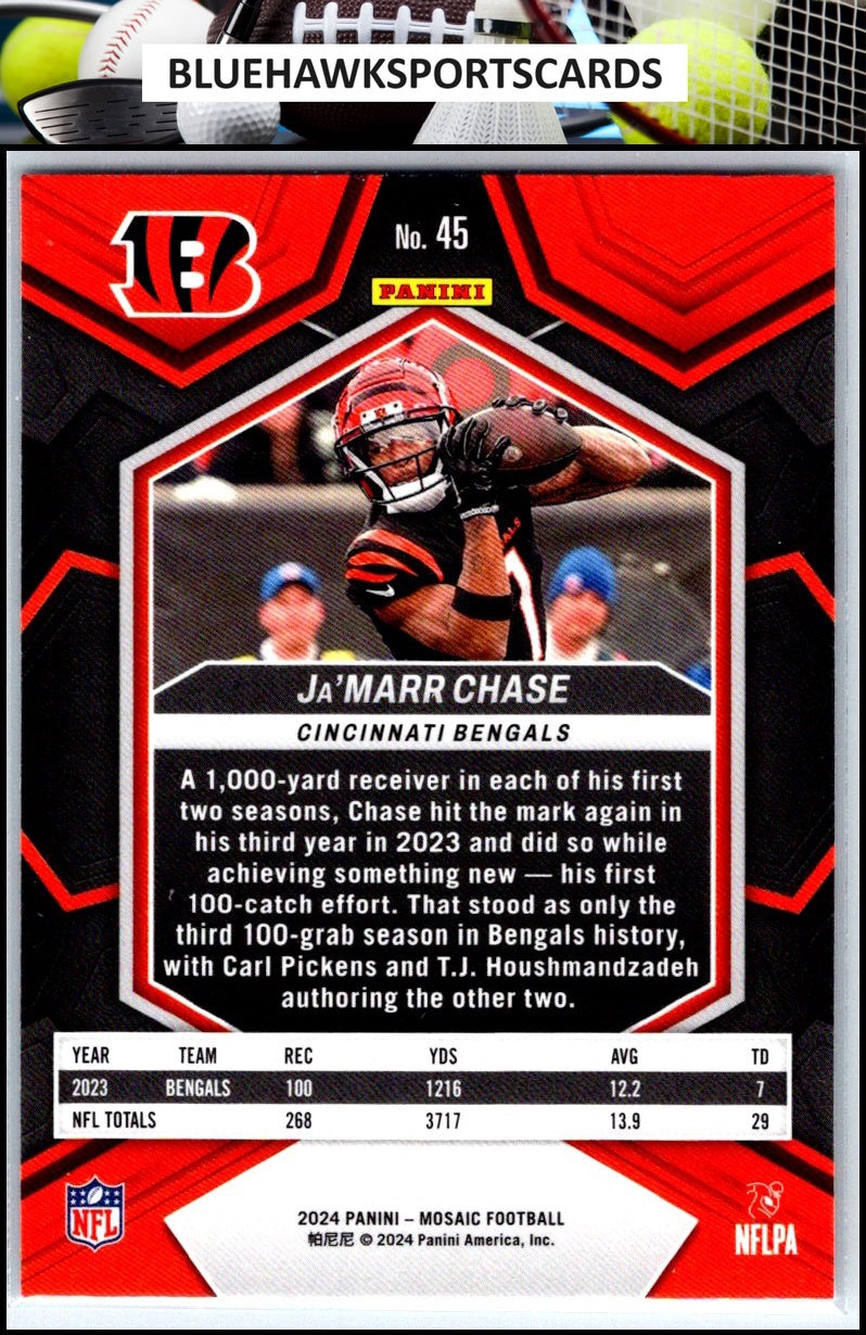 2024 Panini Mosaic #45 Ja'Marr Chase