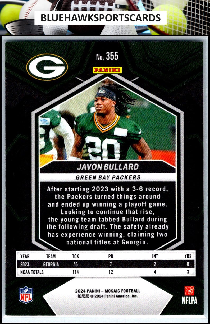2024 Panini Mosaic #355 Javon Bullard