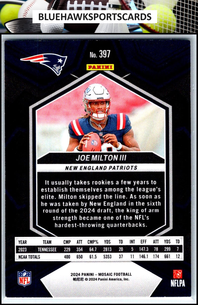 2024 Panini Mosaic #397 Joe Milton III