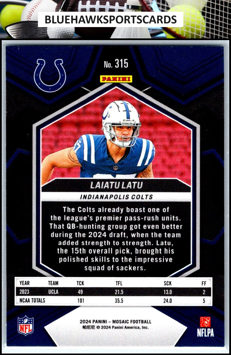 2024 Panini Mosaic #315 Laiatu Latu