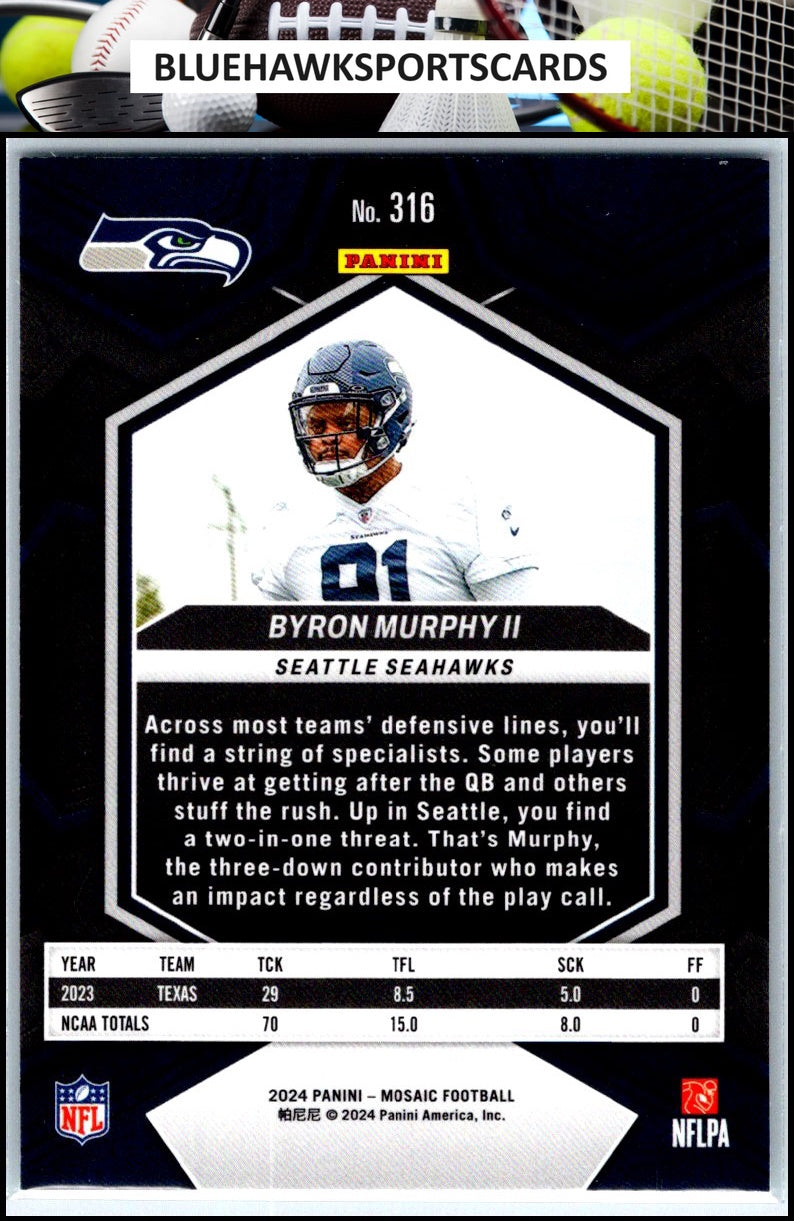 2024 Panini Mosaic #316 Byron Murphy II
