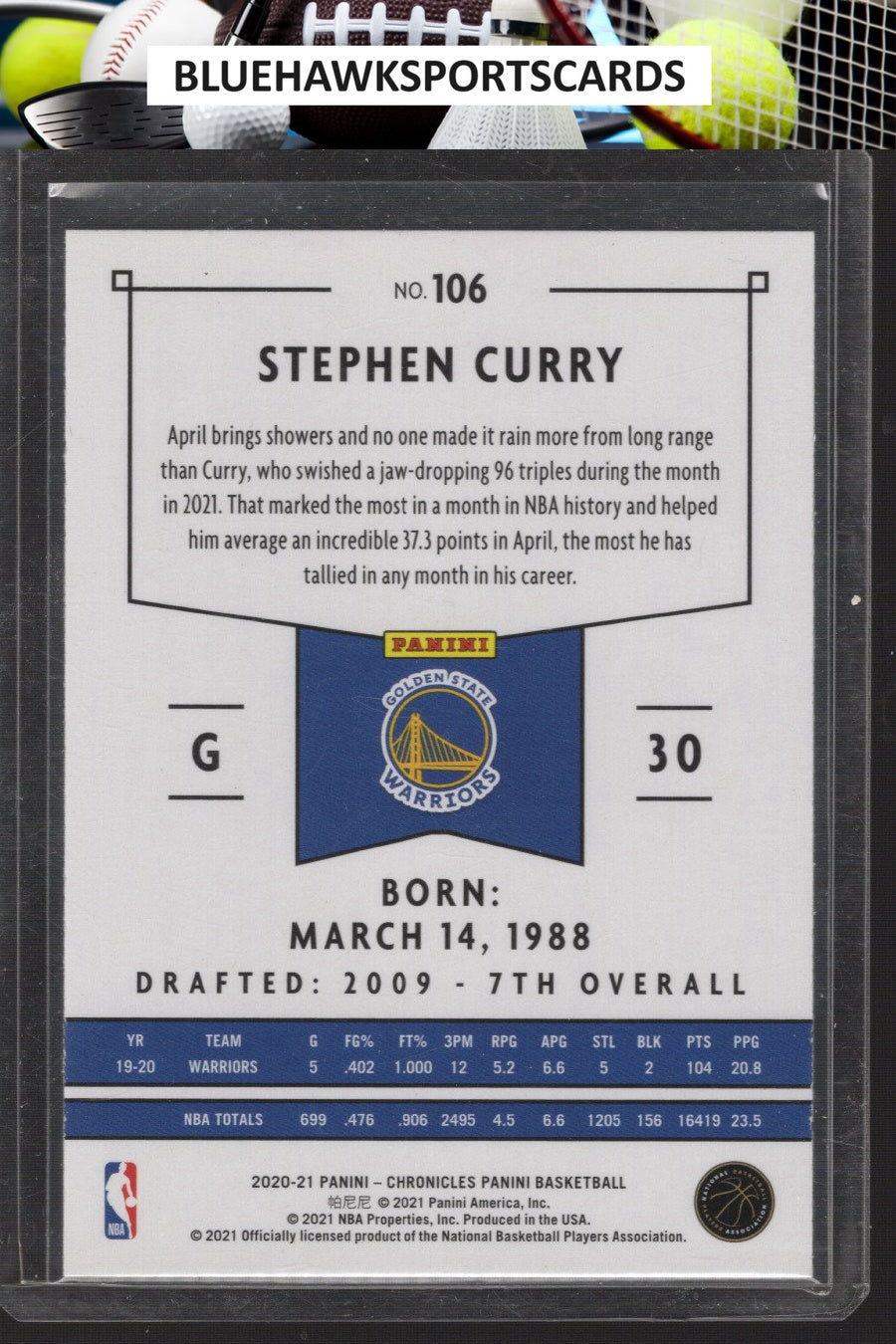 2020-21 Panini Chronicles #106 Stephen Curry Pink