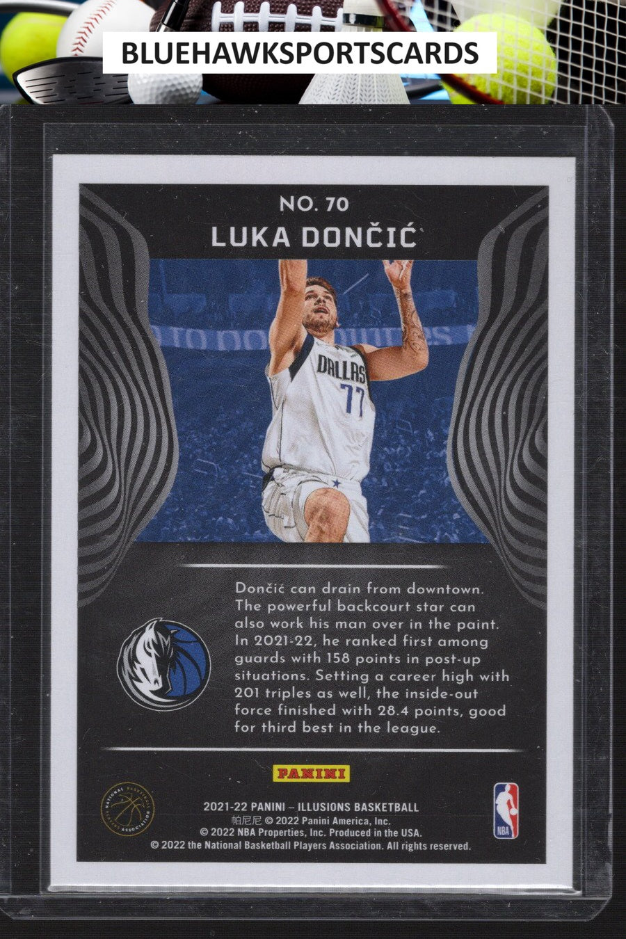 2021-22 Panini Illusions #70 Luka Doncic Asia Red