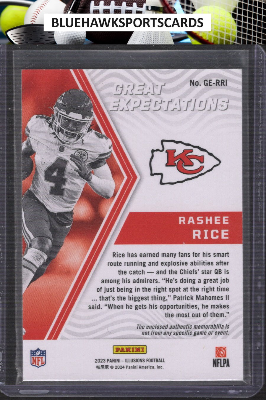 2023 Panini Illusions #GE-RRI Rashee Rice Great Expectations