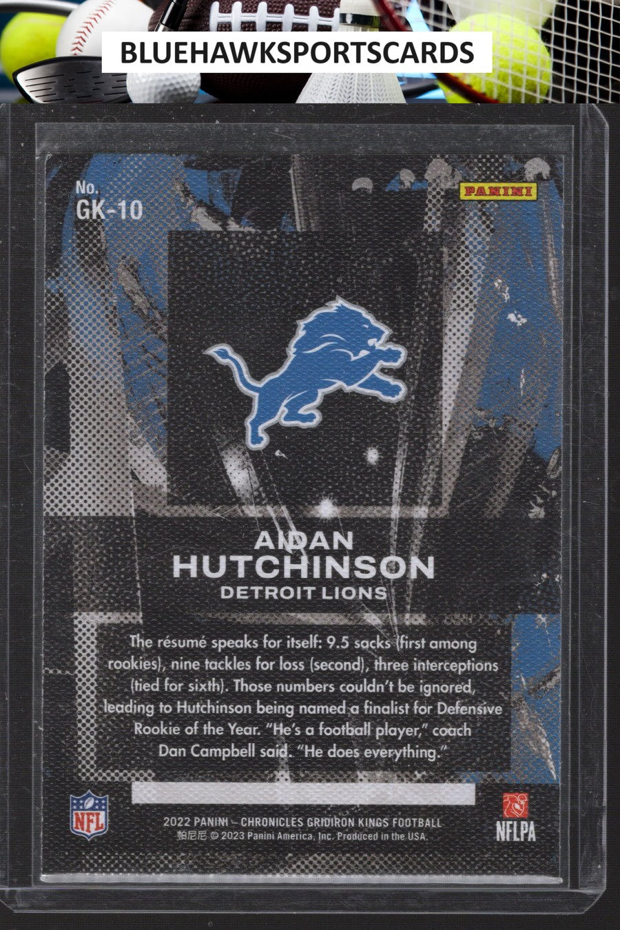 2022 Panini Chronicles #GK-10 Aidan Hutchinson Gridiron Kings