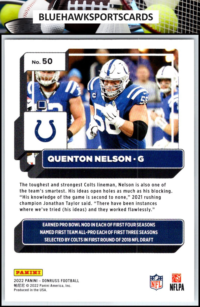 2022 Donruss #50 Quenton Nelson