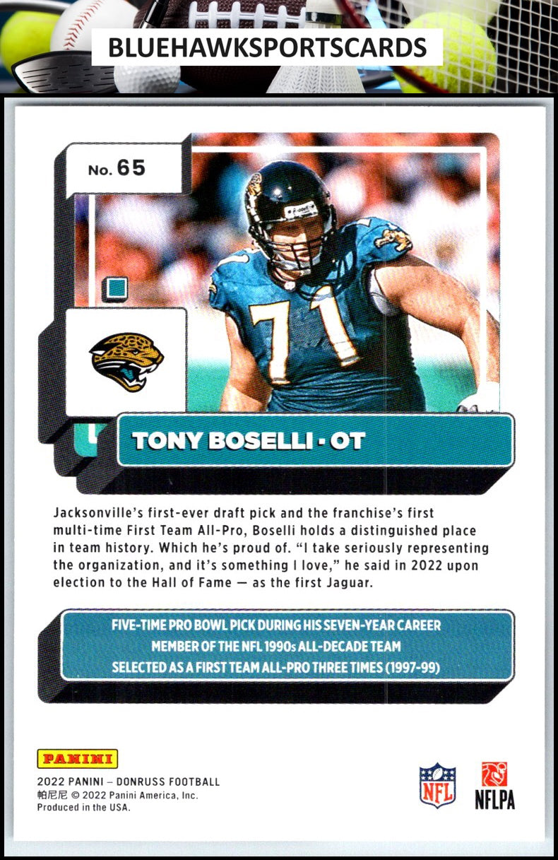 2022 Donruss #65 Tony Boselli