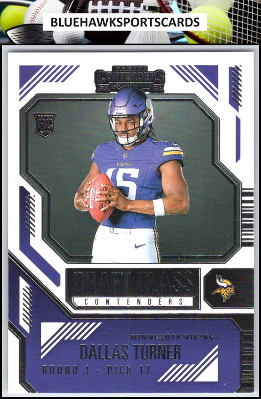 2024 Panini Contenders #25 Dallas Turner Draft Class Contenders