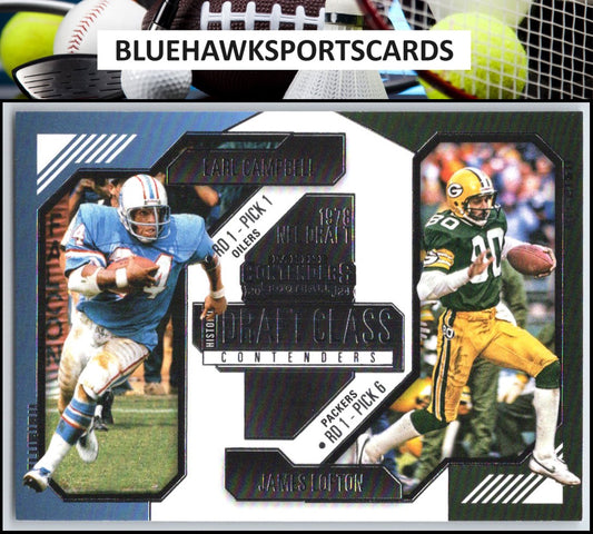 2024 Panini Contenders #2 Earl Campbell / James Lofton Historic Draft Class