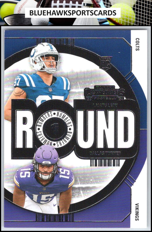 2024 Panini Contenders #5 Dallas Turner / Laiatu Latu Round Numbers