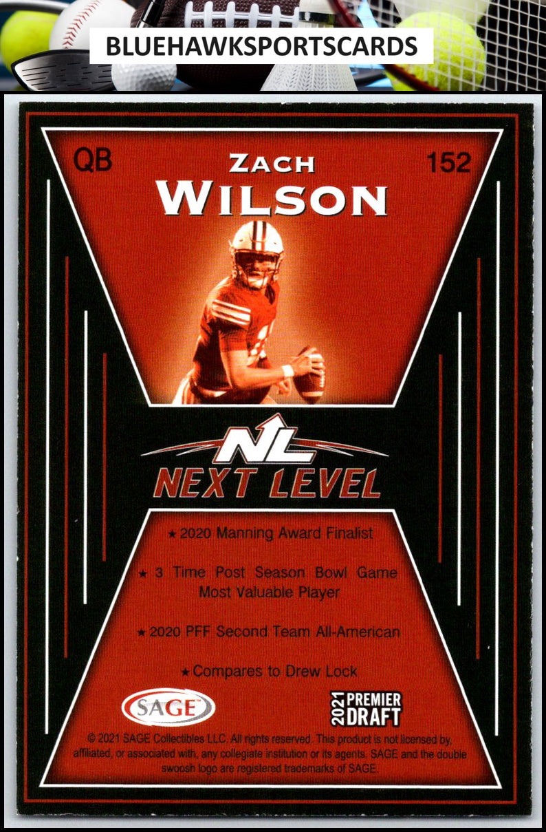 2021 SAGE Premier Draft #152 Zach Wilson