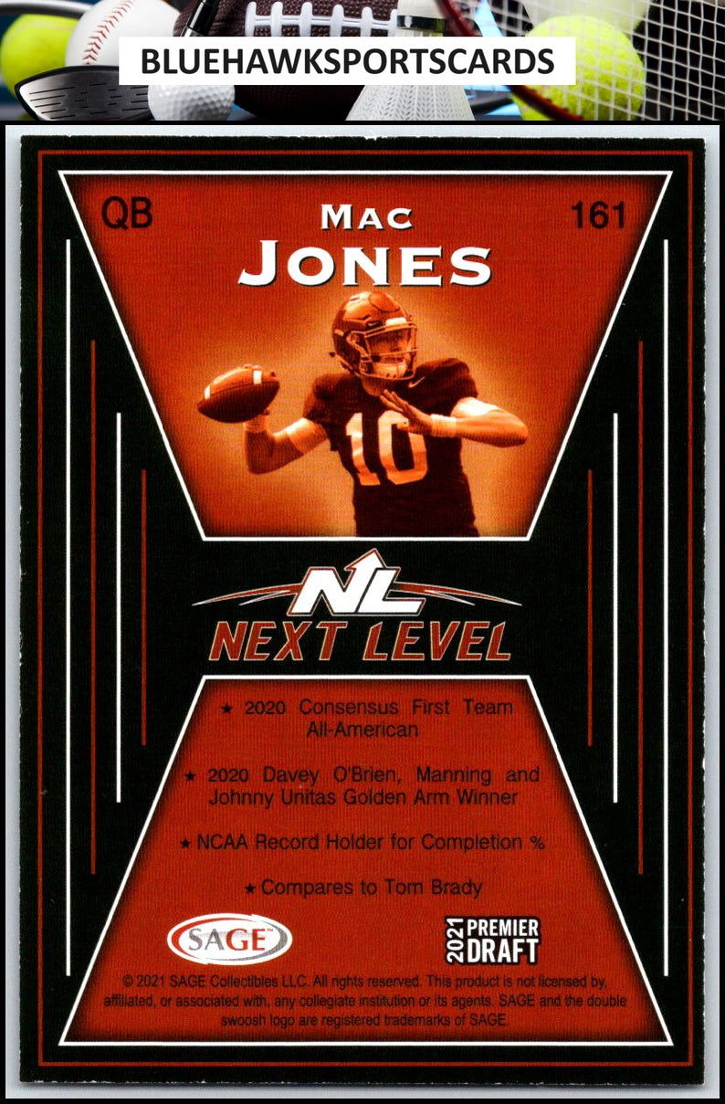 2021 SAGE Premier Draft #161 Mac Jones