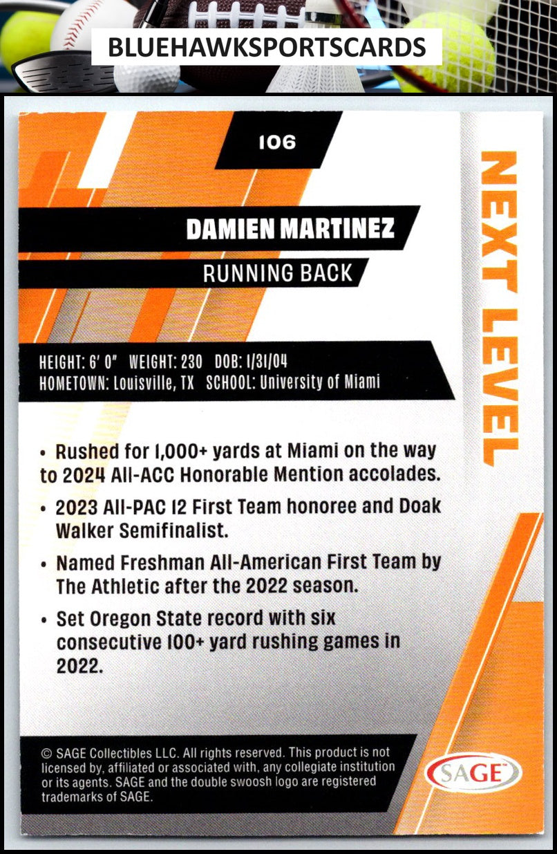 2025 SAGE HIT #106 Damien Martinez