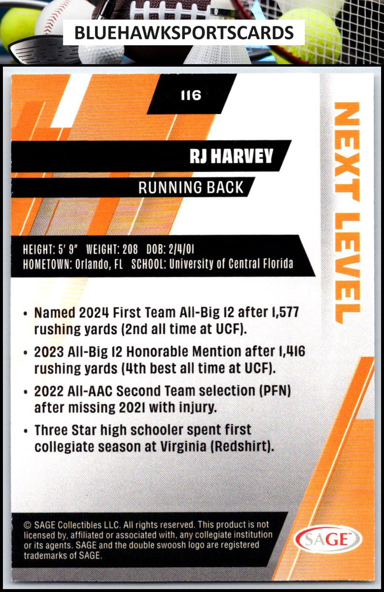 2025 SAGE HIT #116 RJ Harvey Purple