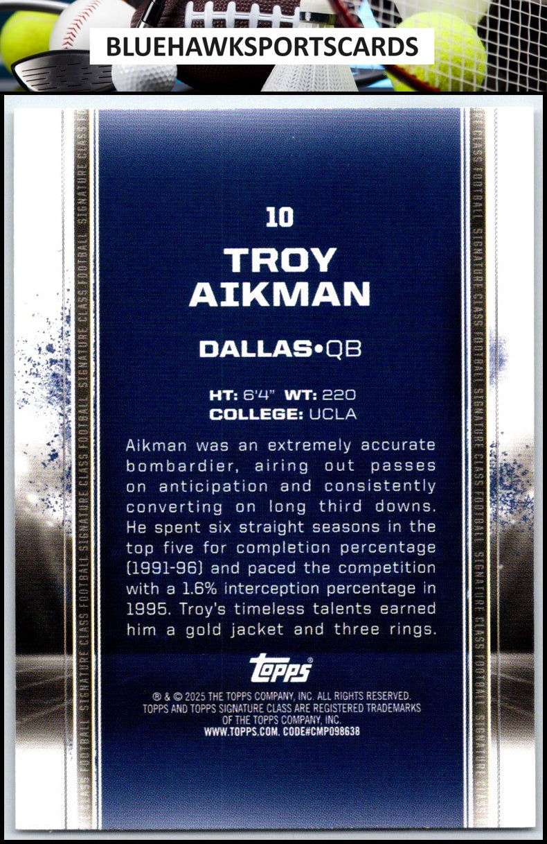 2024 Topps Signature Class #10 Troy Aikman