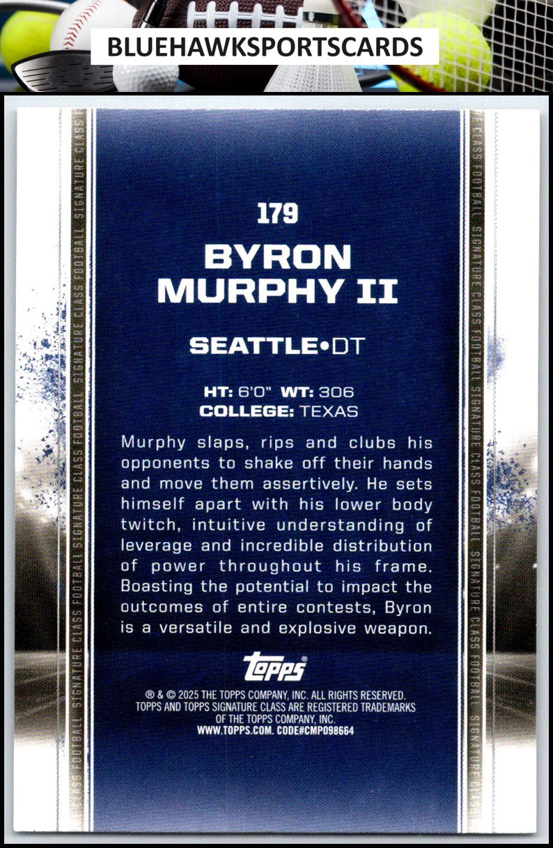 2024 Topps Signature Class #179 Byron Murphy II