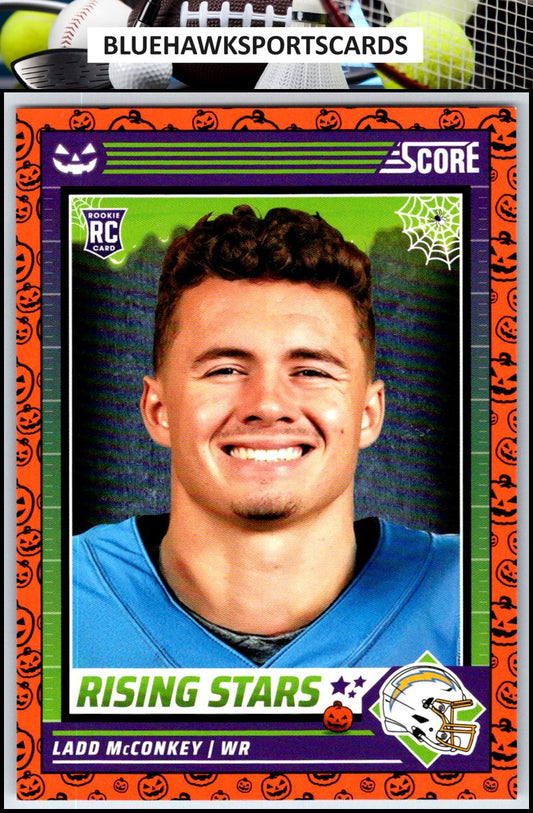 2024 Score-A-Treat #34 Ladd McConkey A-Treat - Rising Stars Orange Pumpkin