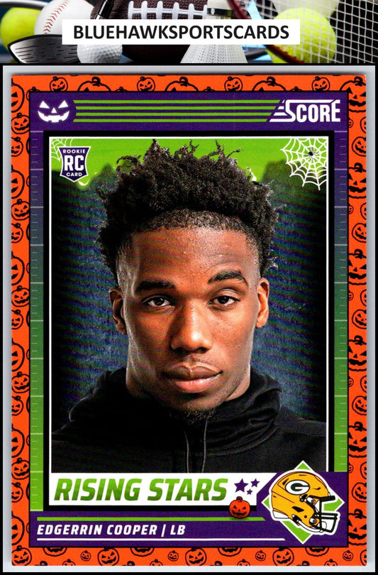 2024 Score-A-Treat #18 Edgerrin Cooper A-Treat - Rising Stars Orange Pumpkin