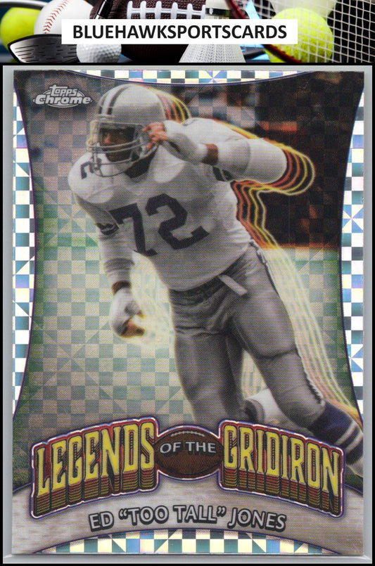2024 Topps Chrome #LOG-20 Ed "Too Tall" Jones Legends of the Gridiron X-Fractor