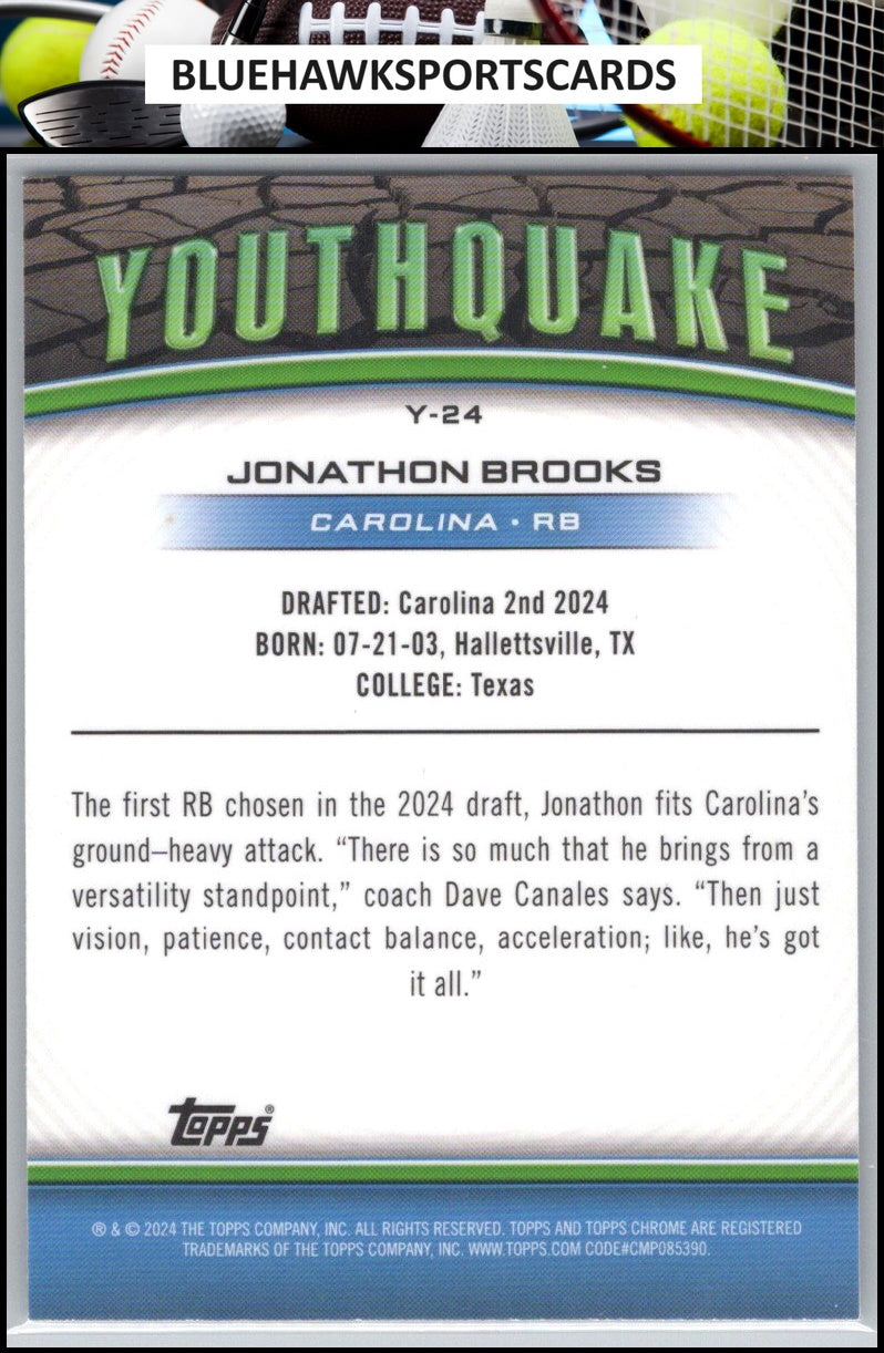 2024 Topps Chrome #Y-24 Jonathon Brooks Youthquake