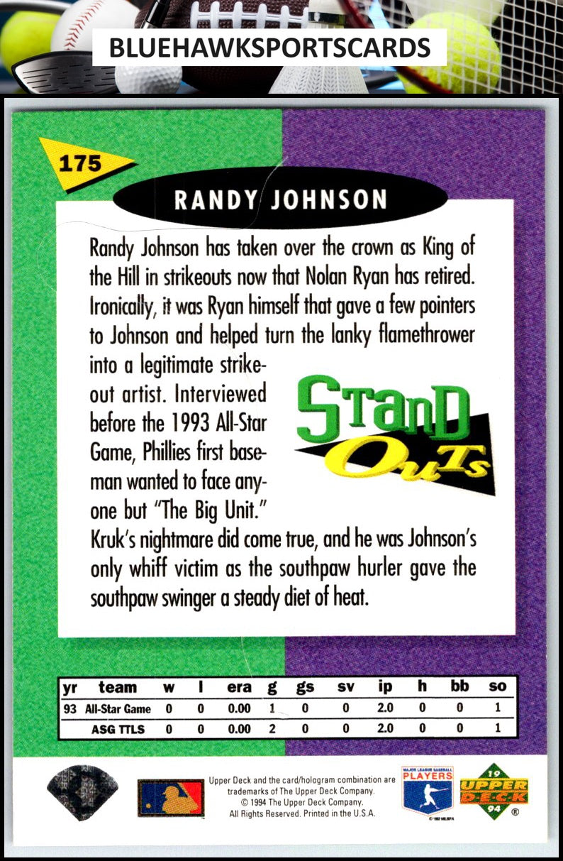 1994 Upper Deck Fun Pack #175 Randy Johnson