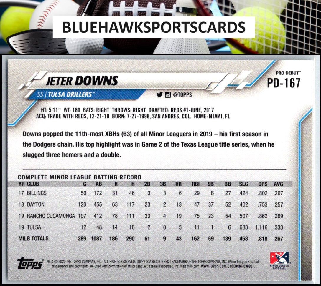 2020 Topps Pro Debut #PD-167 Jeter Downs