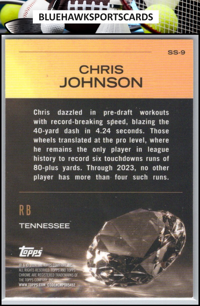 2024 Topps Chrome #SS-9 Chris Johnson Sunday Swag Pink Refractor