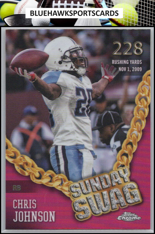2024 Topps Chrome #SS-9 Chris Johnson Sunday Swag Pink Refractor