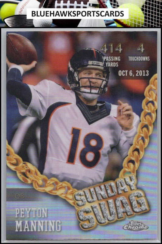 2024 Topps Chrome #SS-10 Peyton Manning Sunday Swag Refractor