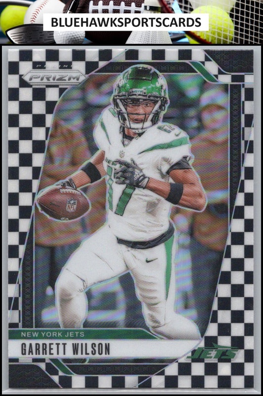 2024 Panini Prizm #224 Garrett Wilson Black and White Checker