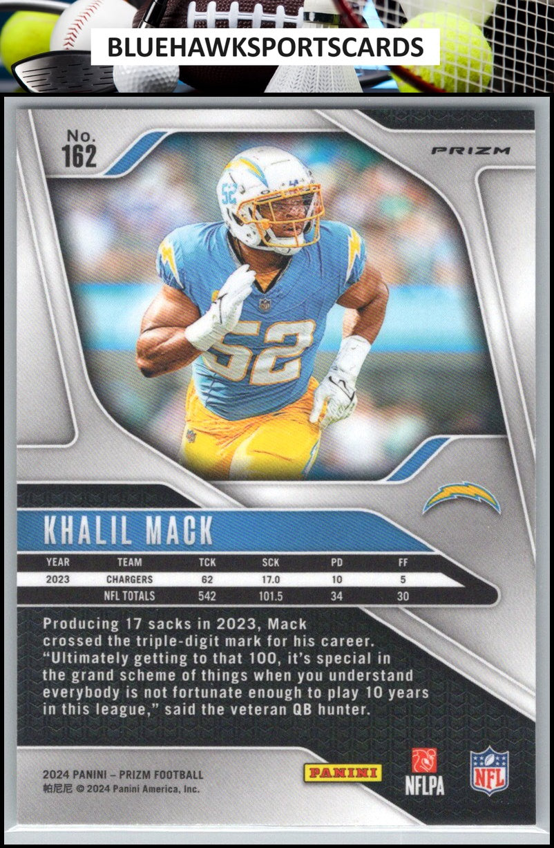 2024 Panini Prizm #162 Khalil Mack Green