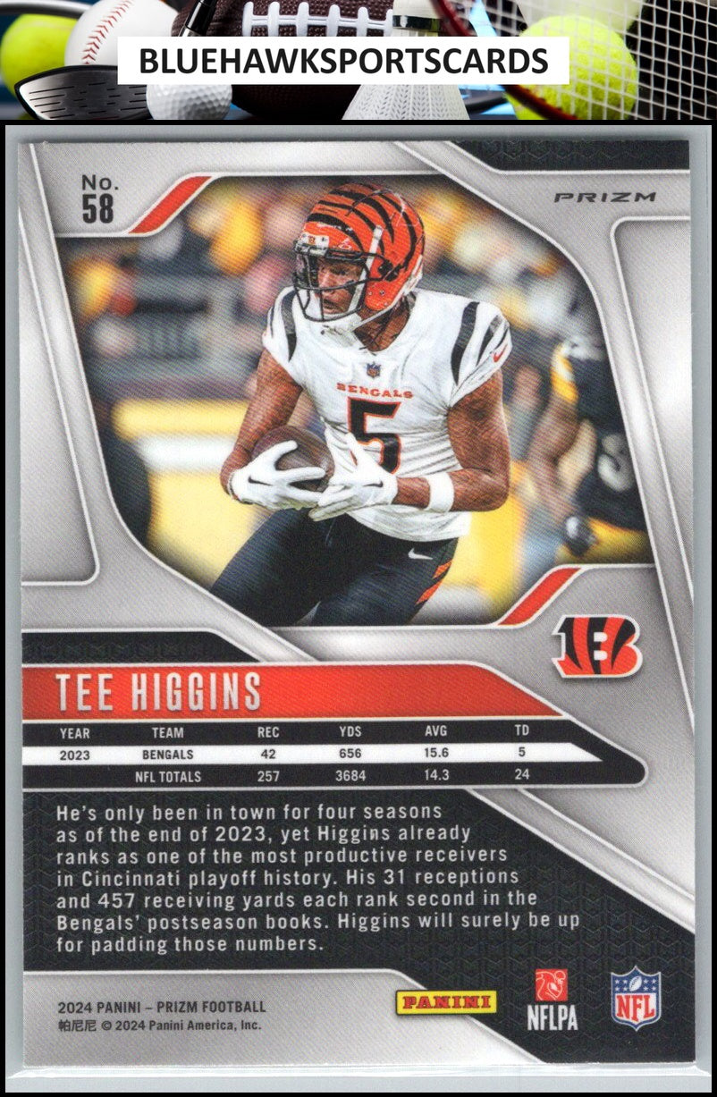 2024 Panini Prizm #58 Tee Higgins Green